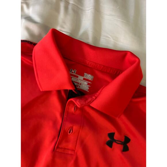 Under Armour Red Polo Shirt  size large - Picture 2 of 2